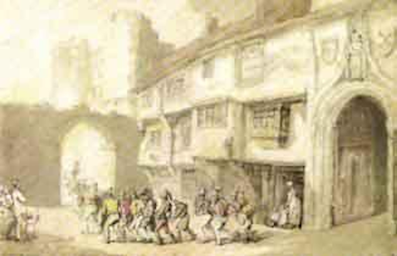 French prisoners under escort to Exeter Castle by Thomas Rowlandson