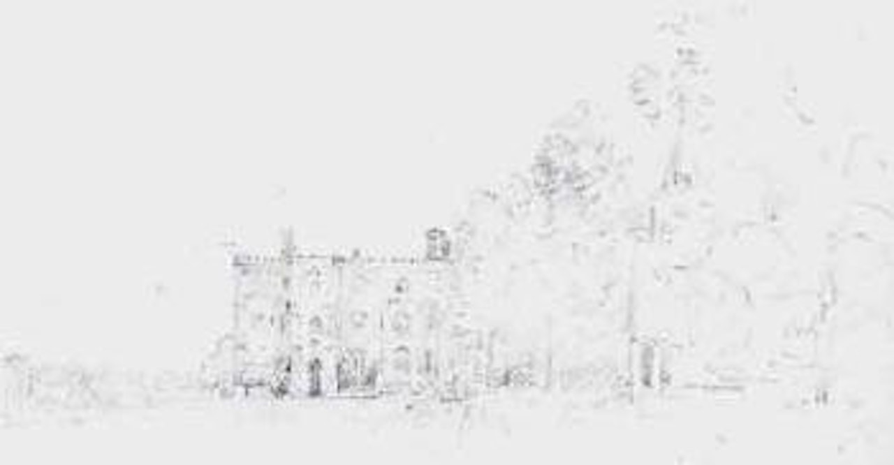 Markshall Essex.Drawing of dog in landscape by John Constable