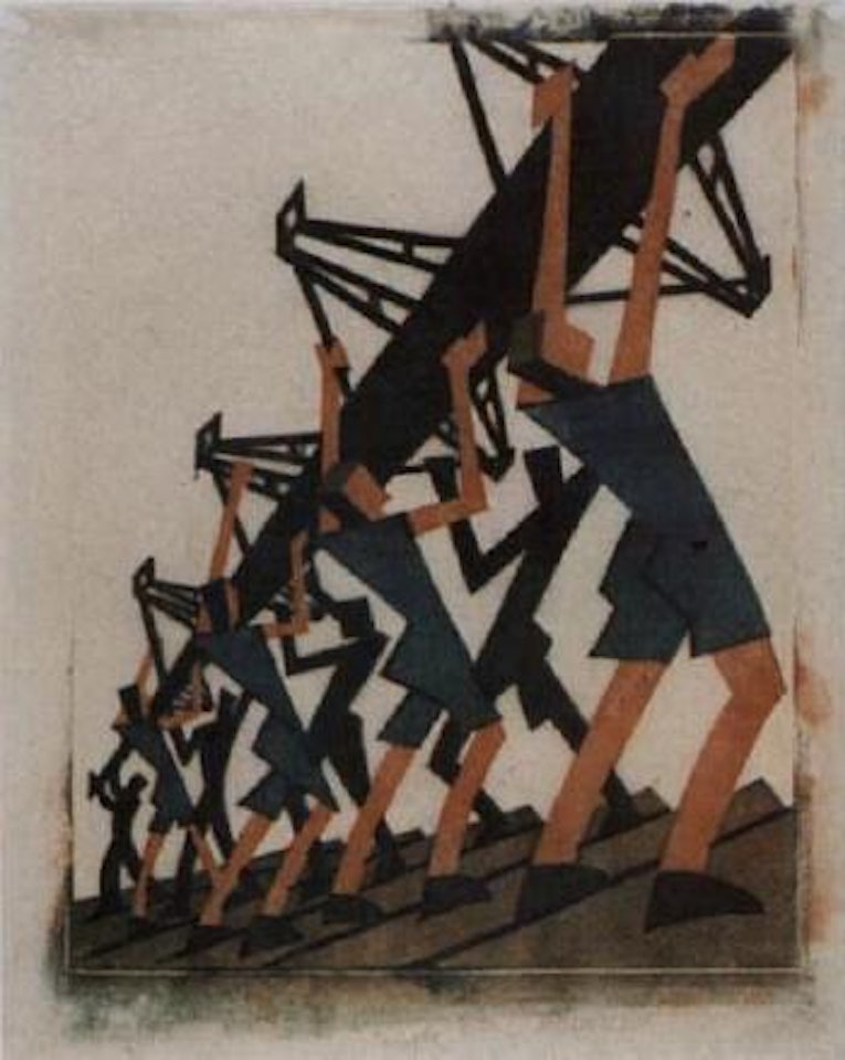 Bringing in the boats by Sybil Andrews