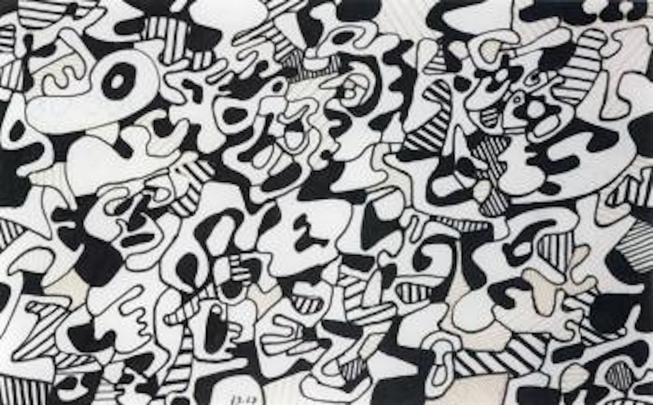 Parade funebre pour Charles Estienne-texte logologique IX by Jean Dubuffet