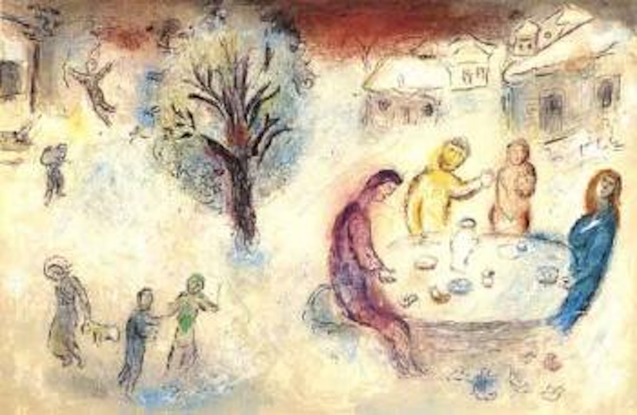 Le Repas chez Dryas - Daphnis and Chloe by Marc Chagall