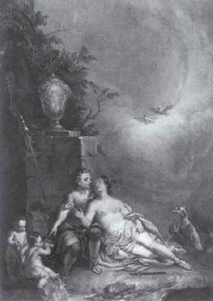 Venus and Adonis by Januarius Johann Rasso Zick