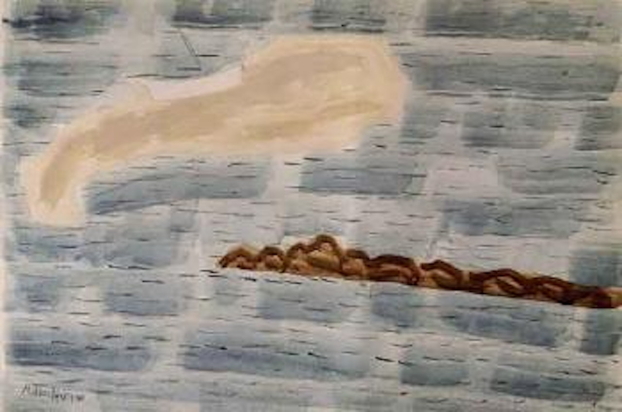 Sandspit and jetty by Milton Avery