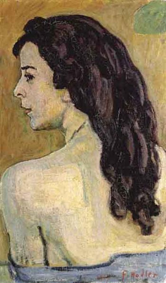 Woman with black hair by Ferdinand Hodler