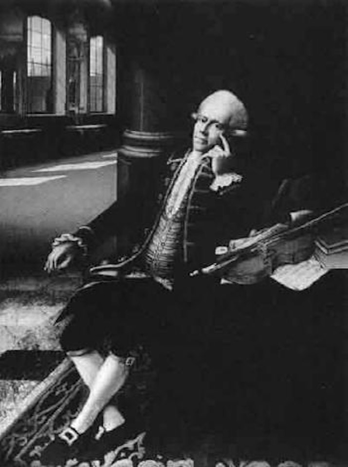 The violin player by German School