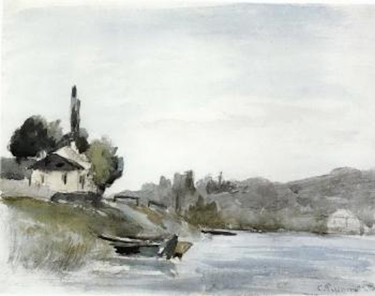 Bords de la marne a Chennevieres by Camille Pissarro