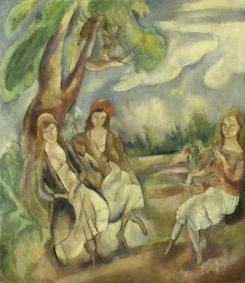 Le repas sur la terrasse by Jules Pascin