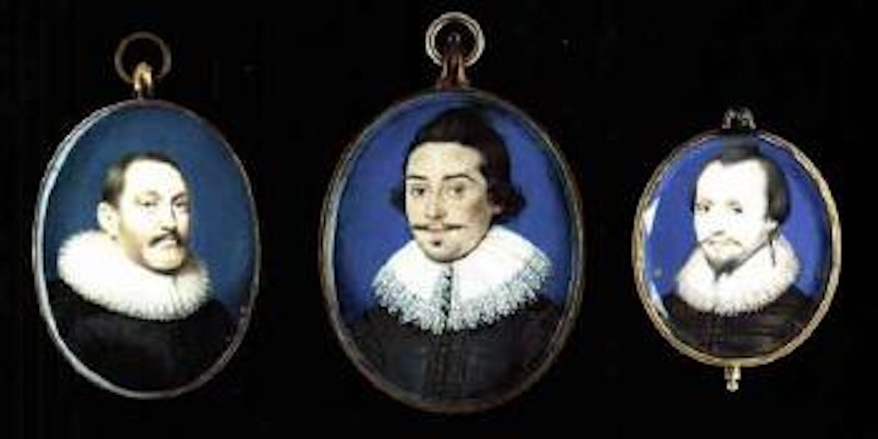 Gentleman in embroidered black doublet and cloak by David Des Granges