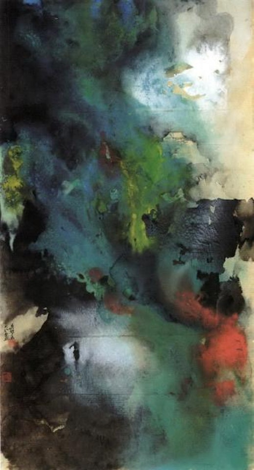 Splashed colour landscape by Zhang Daqian