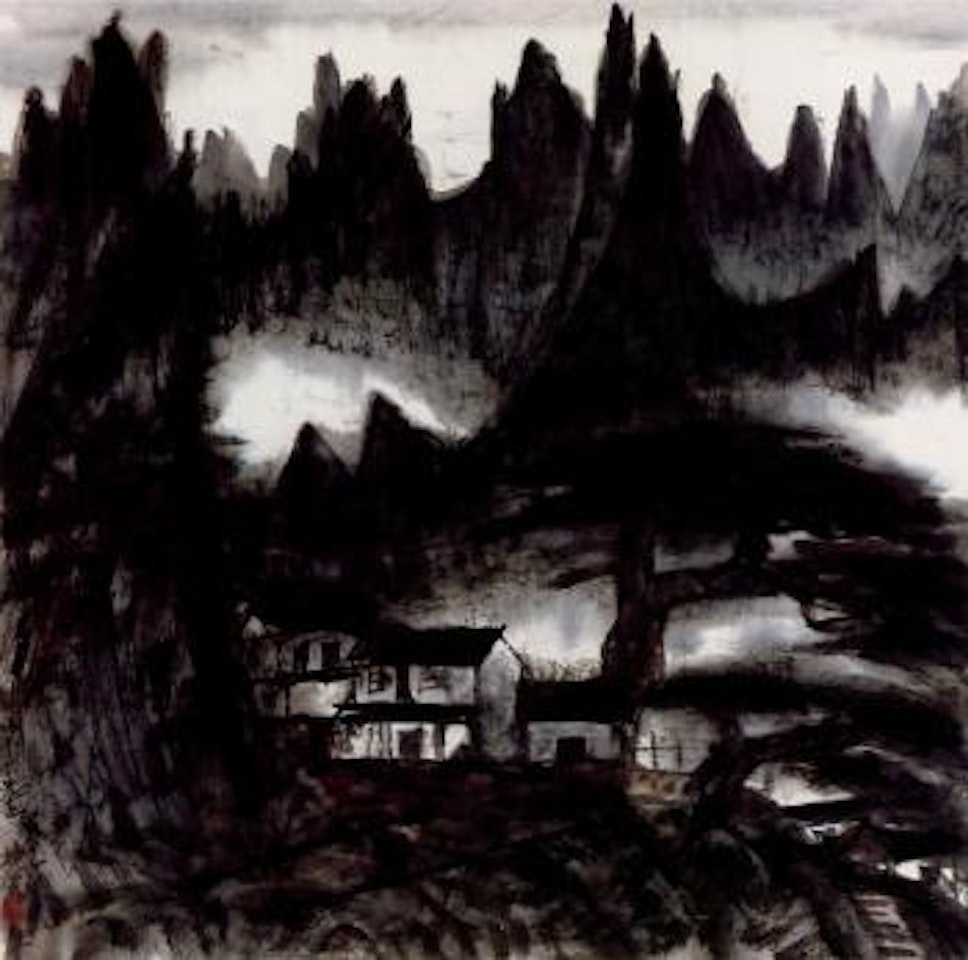 Night view by Lin Fengmian