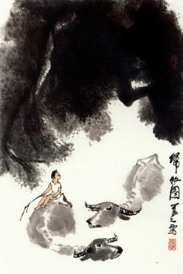 Return from herding by Li Keran