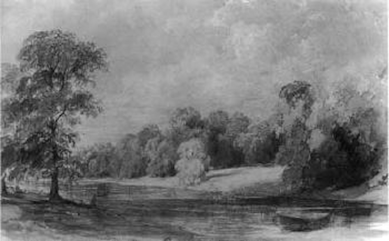 River landscape by Thomas Allom