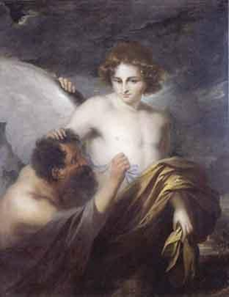 Daedalus attaching wings to Icarus by Anthony van Dyck