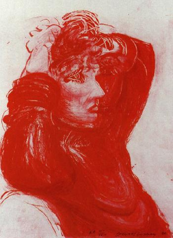Red Celia by David Hockney