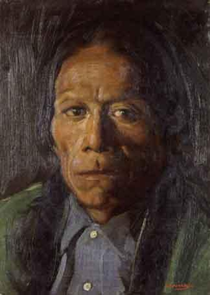 Portrait of Taos Indian by Ernest Martin Hennings