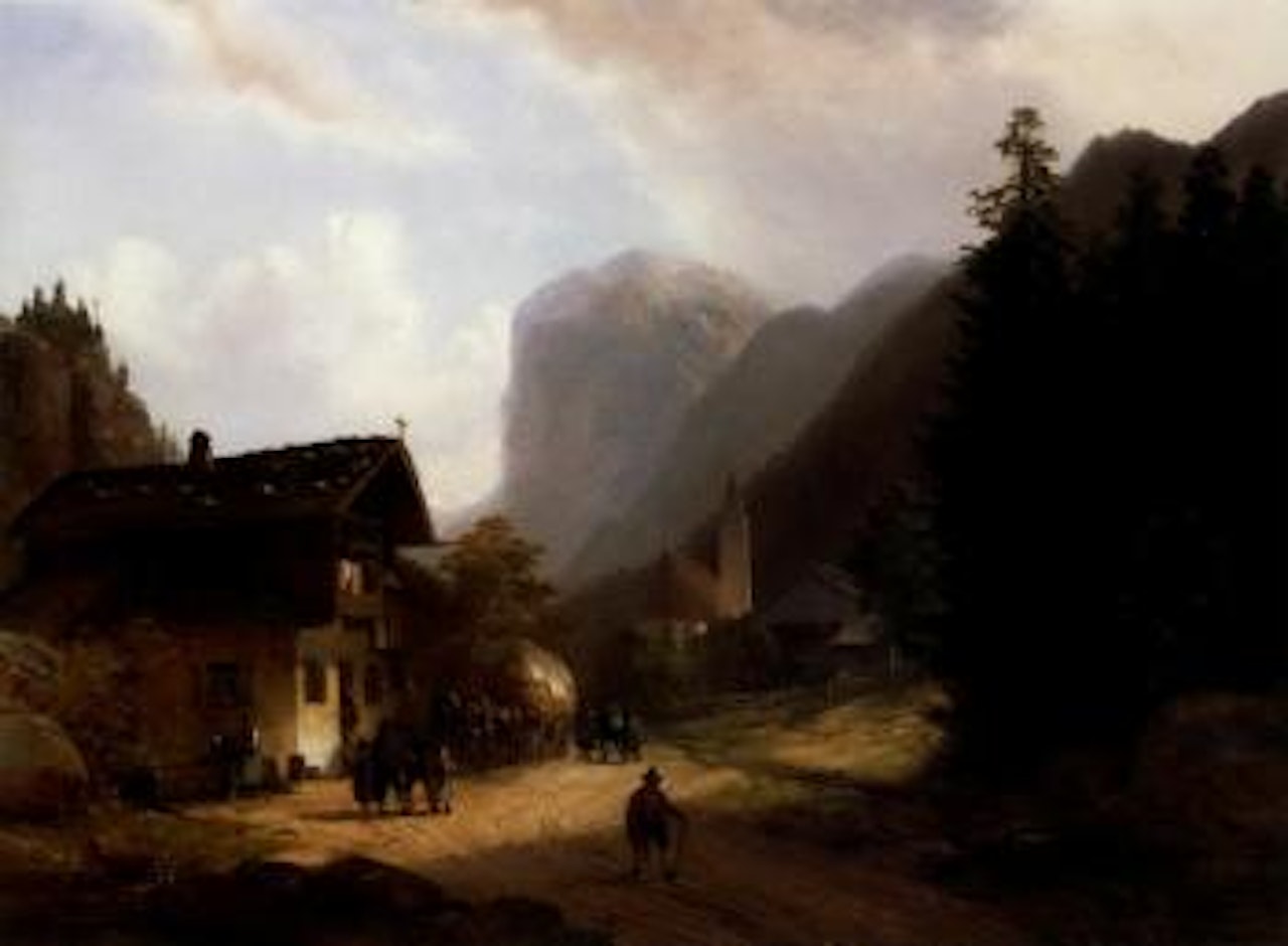 Alpine landscape by Anton Doll