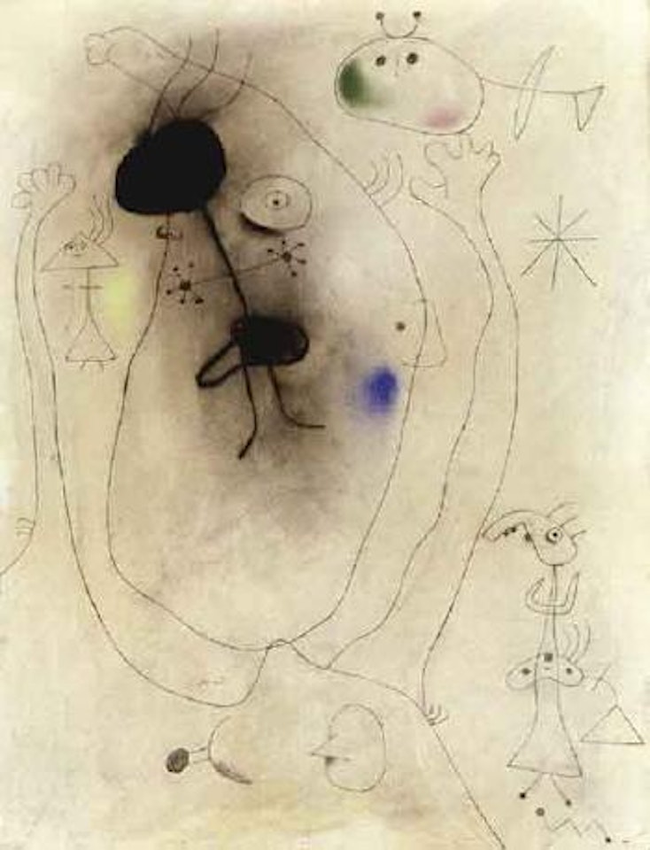 Femmes, oiseaux, etoile - women, birds, star by Joan Miró
