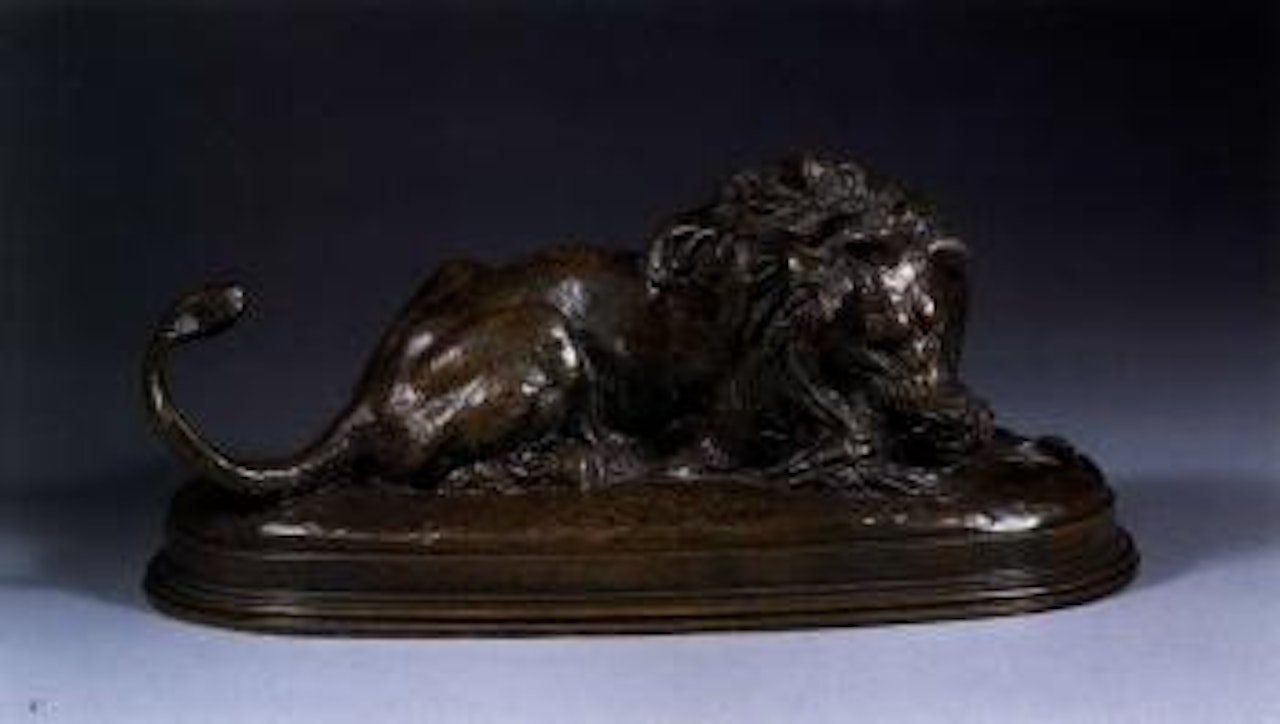 Lion devouring doe by Antoine-Louis Barye
