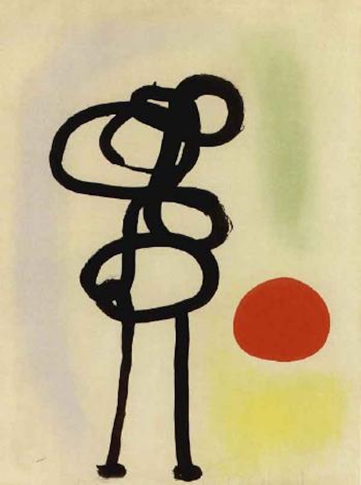 Figure devant le soleil - figure in front of sun by Joan Miró