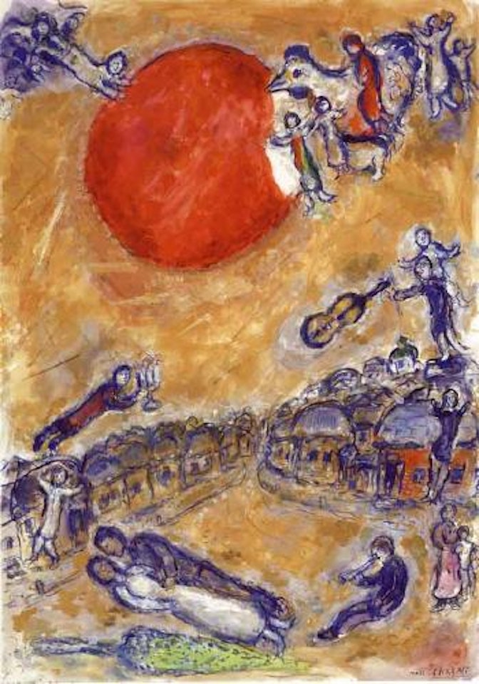 Grand soleil rouge - the large red sun by Marc Chagall