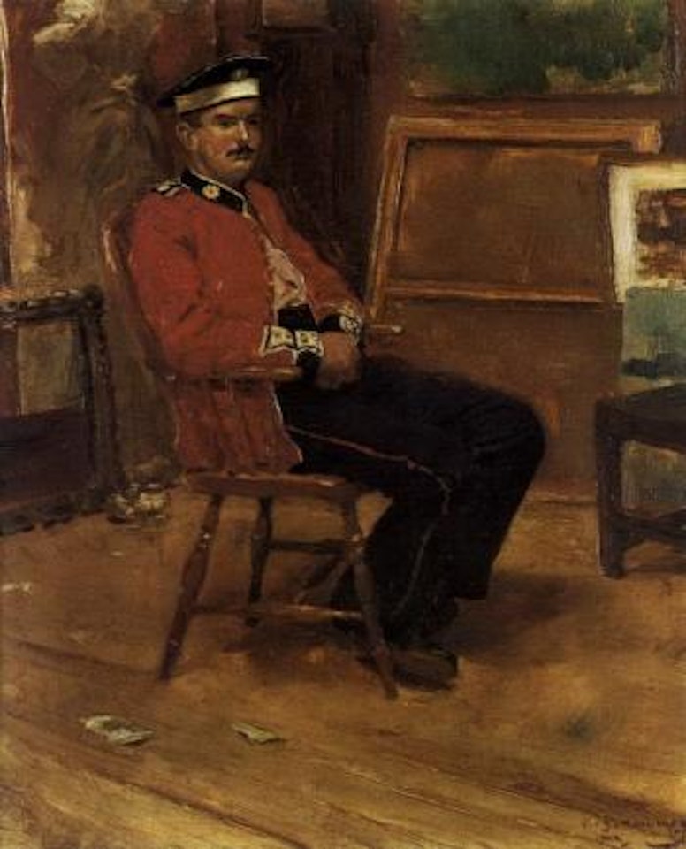 Portrait of officer by Alfred James Munnings