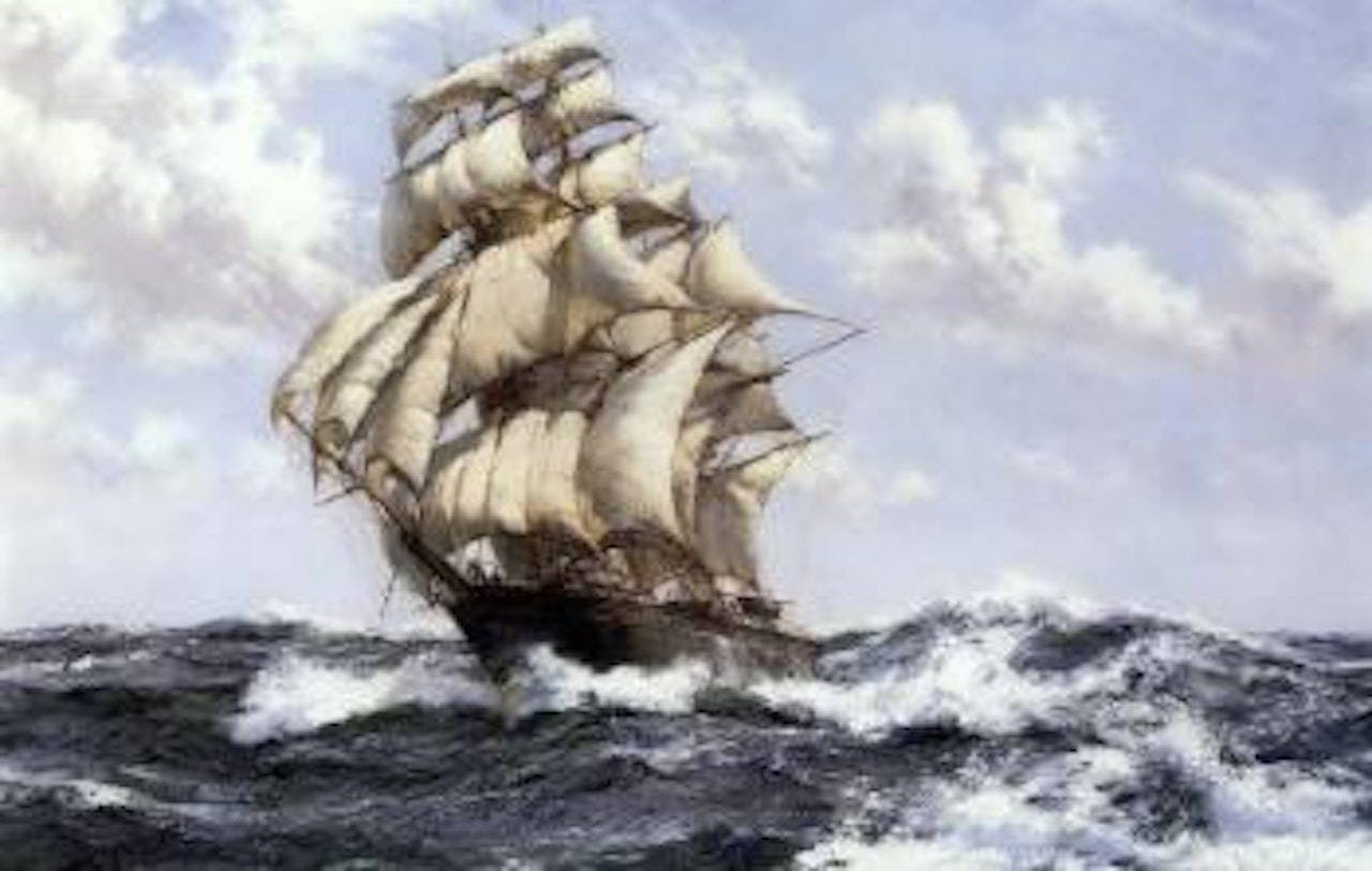 American clipper 'Challenge' by Montague Dawson
