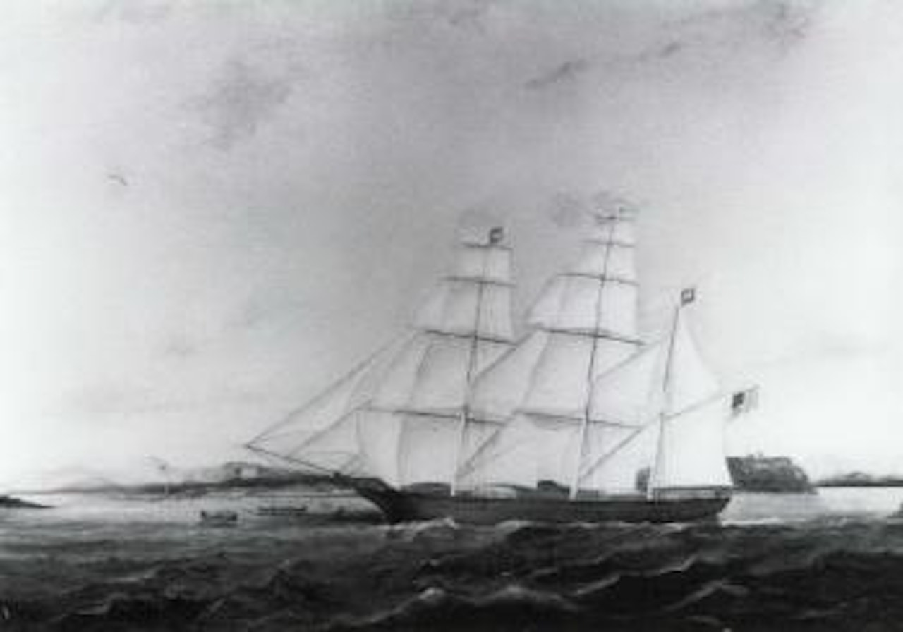 Barque Pamelia entering Port Adelaide, may 28, 1853 by English School