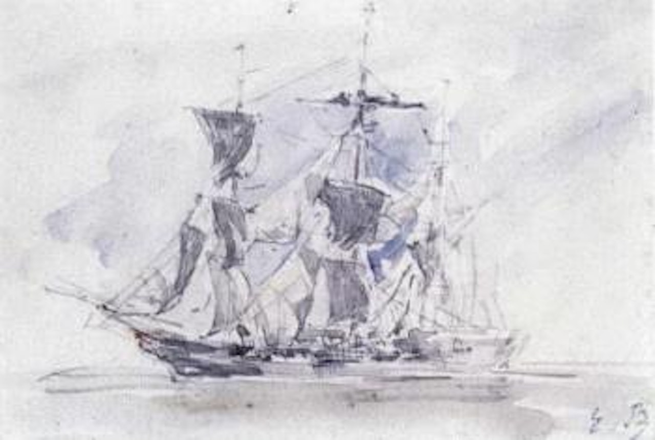 Barque by Eugène Boudin