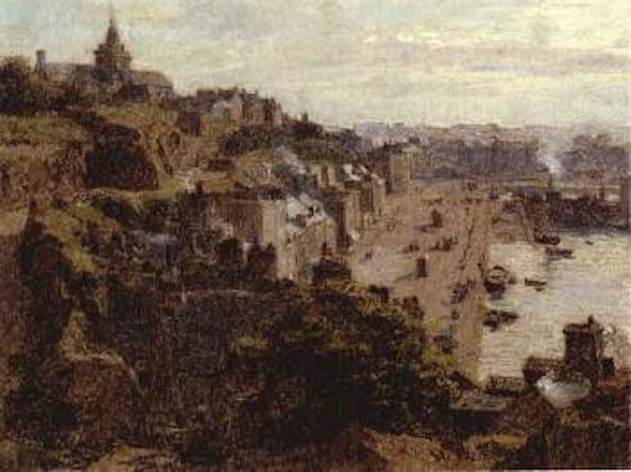Granville, morning by Léon Augustin Lhermitte