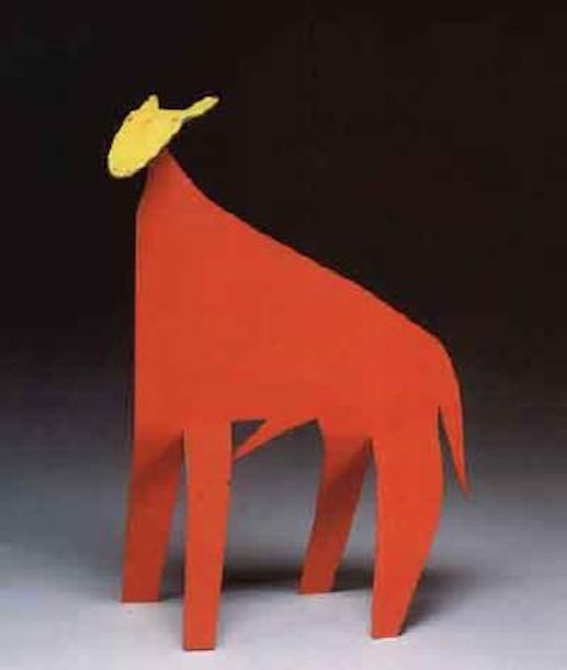 Red bull with yellow head by Alexander Calder