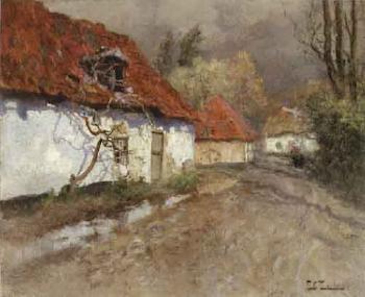 Normandy village by Fritz Thaulow