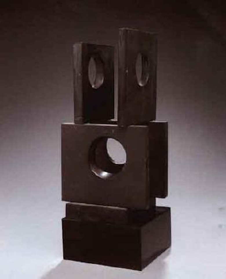 Maquette for large sculpture, four squares, four circles by Barbara Hepworth