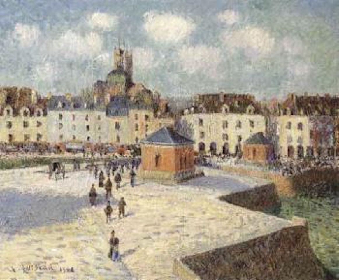 The Quay at Dieppe in sunlight by Gustave Loiseau