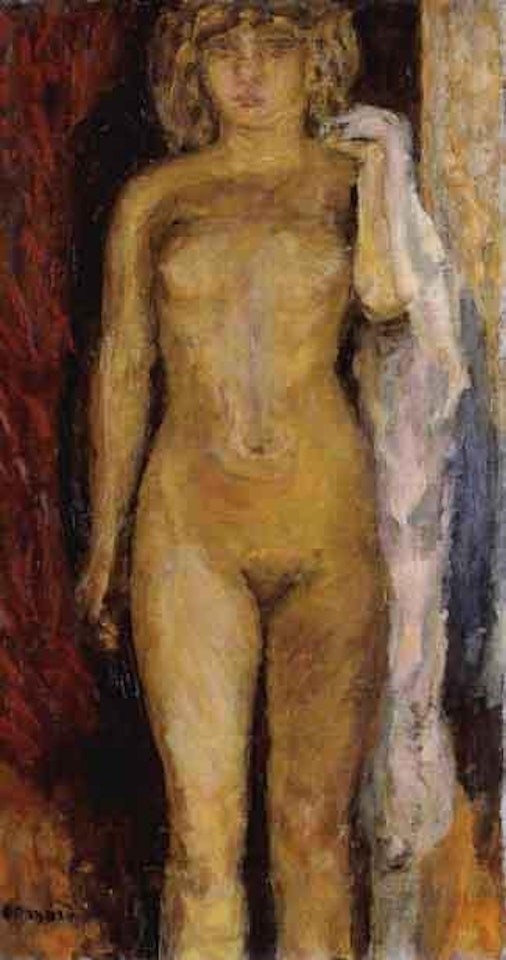 Nude, illuminated by lamp by Pierre Bonnard