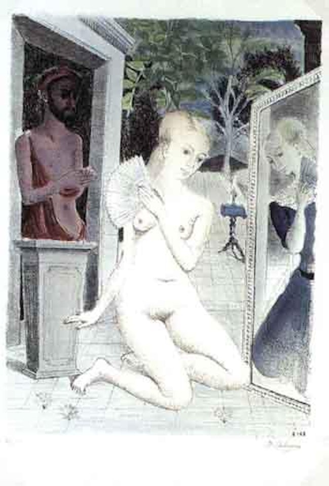 The fan by Paul Delvaux