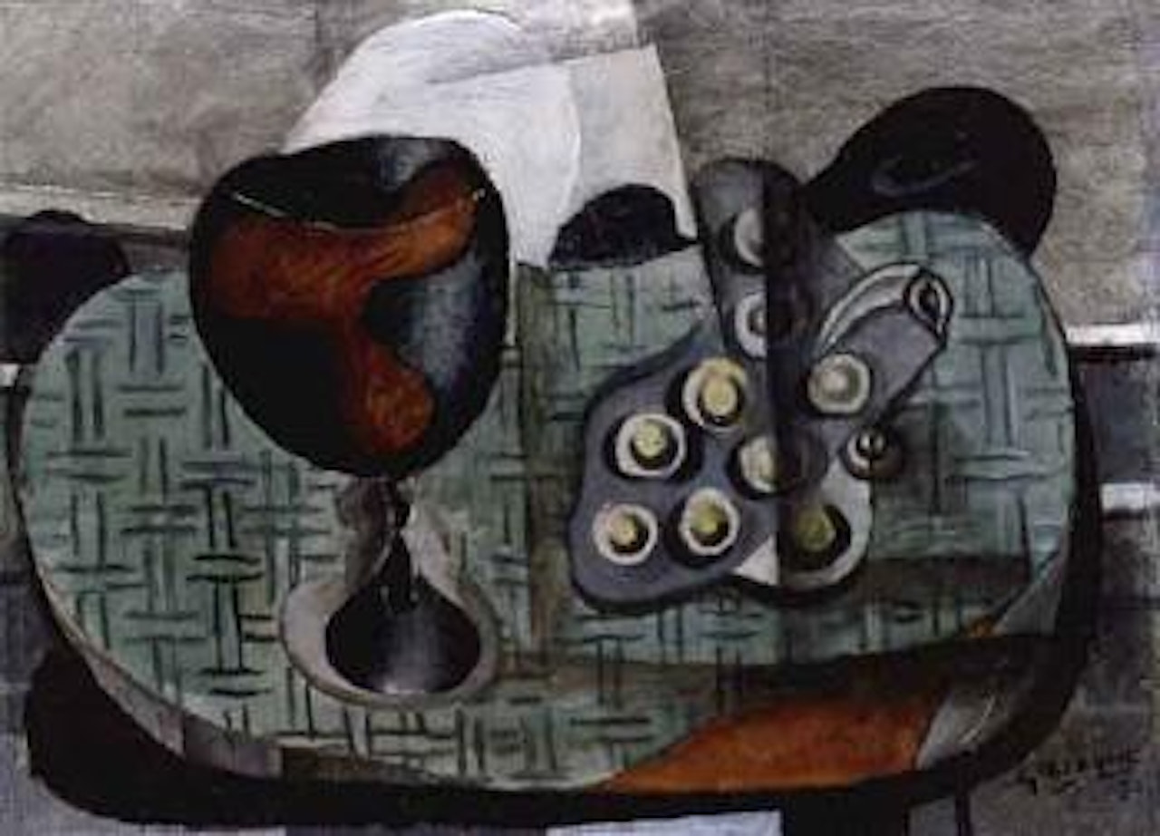 Glass and grapes by Georges Braque
