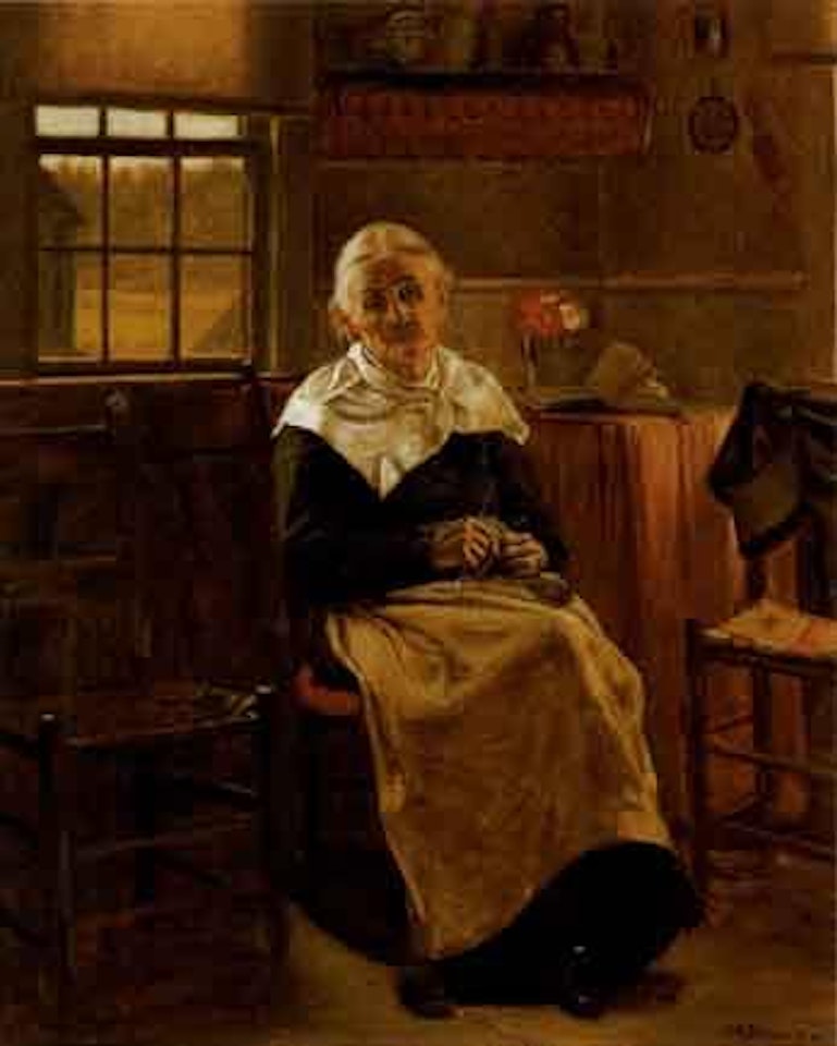 Dear old Grannie by John George Brown