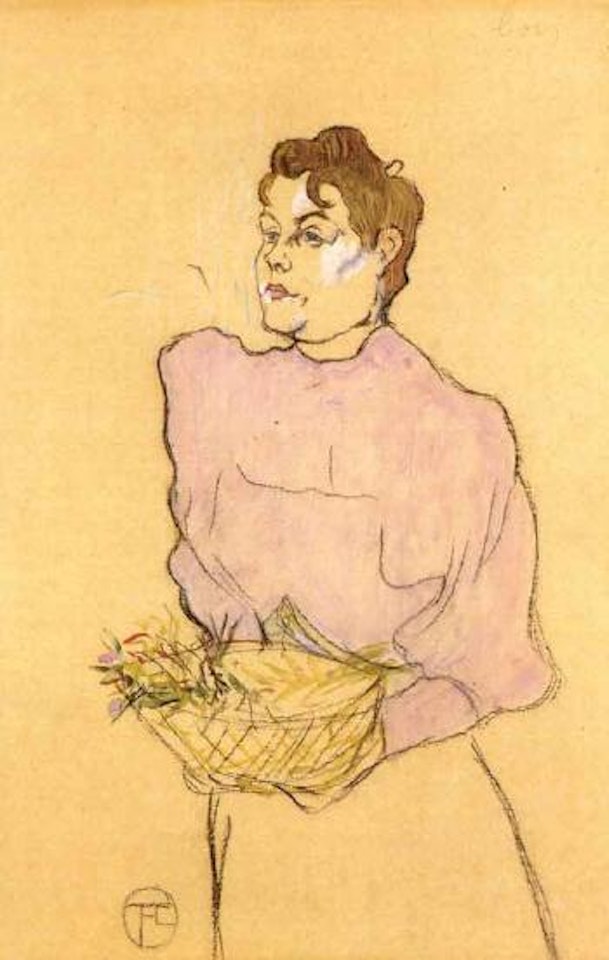 La vendeuse de fleurs - the flower seller by Henri de Toulouse-Lautrec