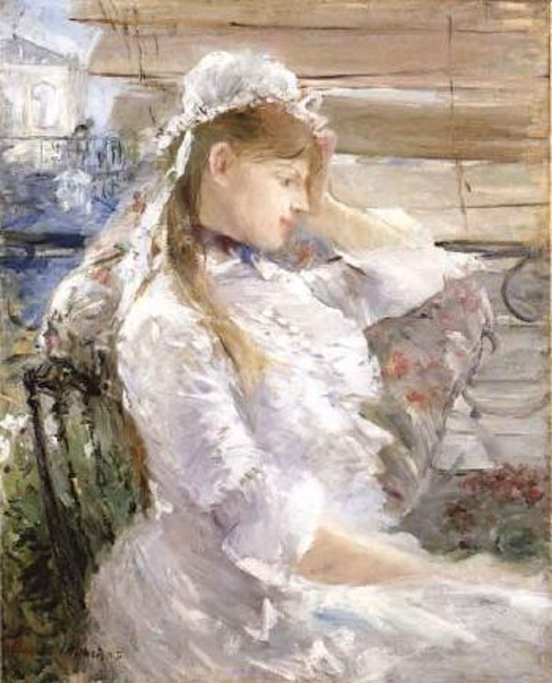 Derriere la jalousie - behind the blinds by Berthe Morisot