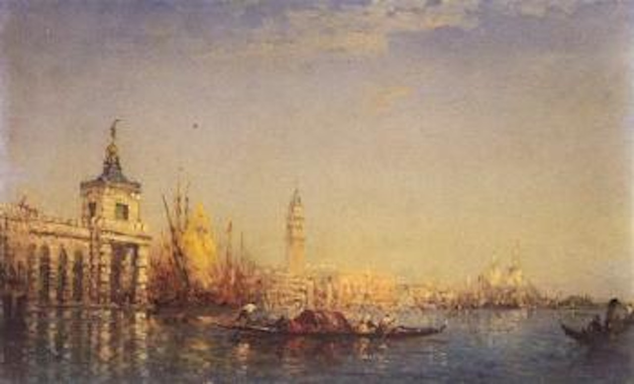 Venice at sunset by Félix Ziem