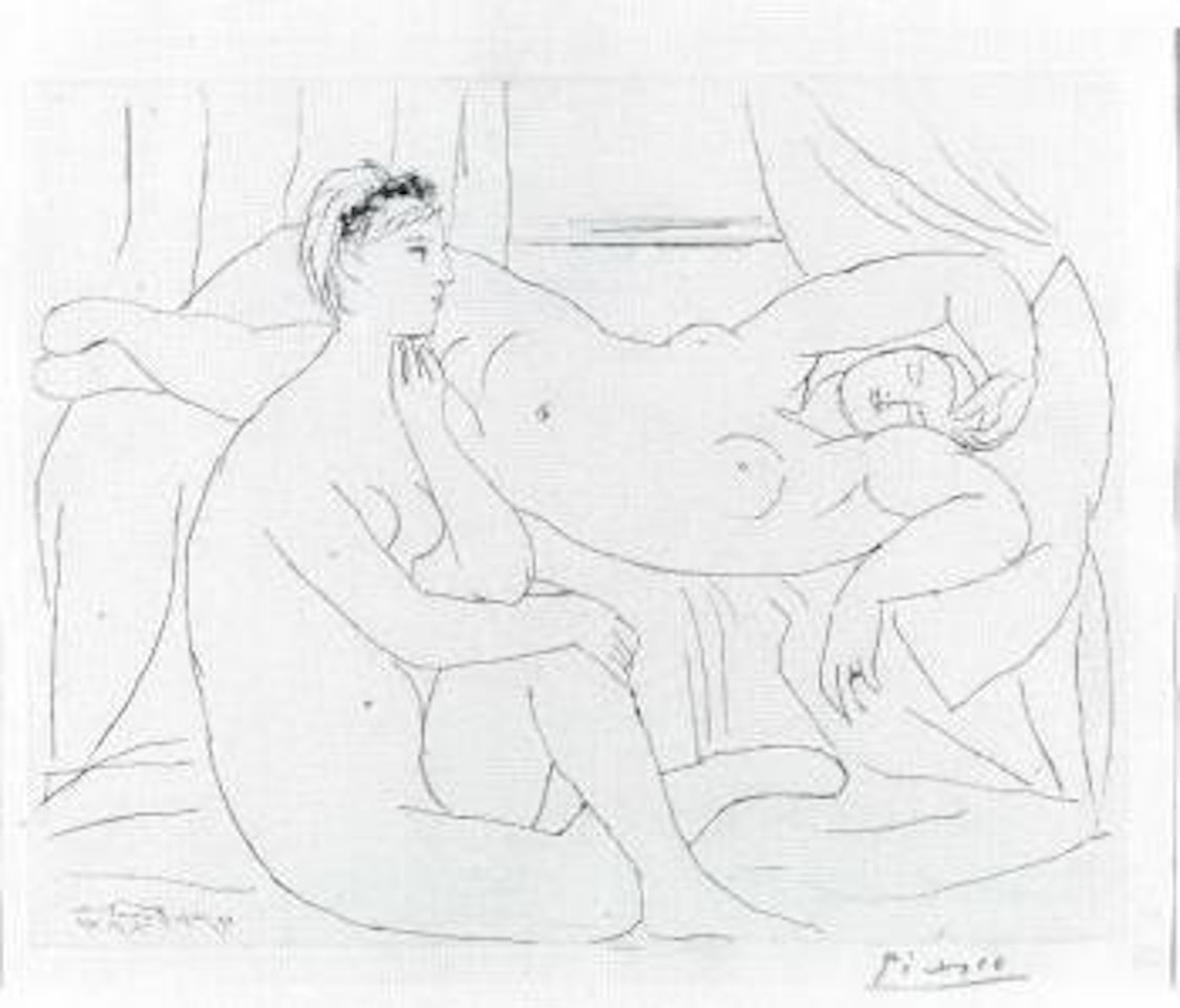 Deux femmes se reposant by Pablo Picasso