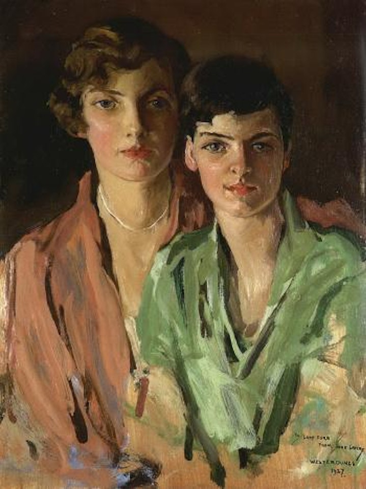 Sisters - Portrait of Joan and Marjory Ford by John Lavery
