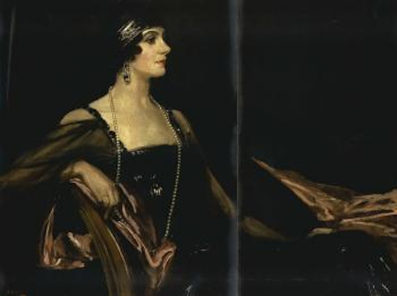 Lady in black - Portrait of Jean Ainsworth by John Lavery