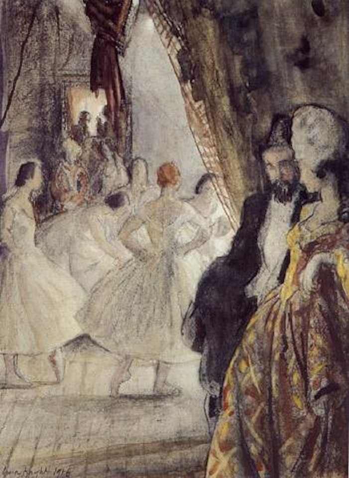 Ballet, back stage by Laura Knight