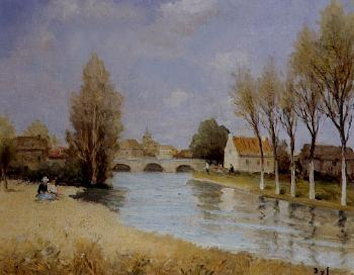 Pont sur le Serein by Marcel Dyf
