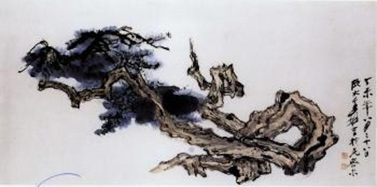 Plum tree by Zhang Daqian