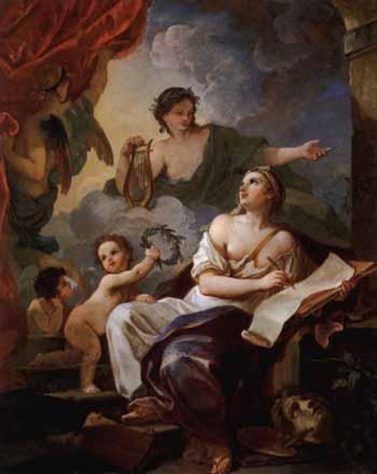 Music or poetry inspiring the arts by Charles-Joseph Natoire