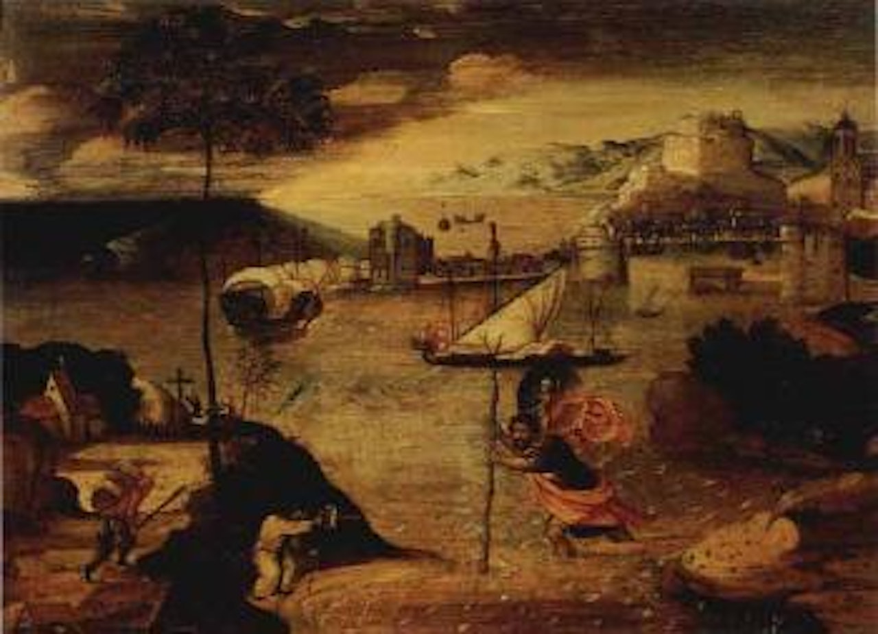 Saint Christopher carrying the Infant Christ by Joachim Patenier