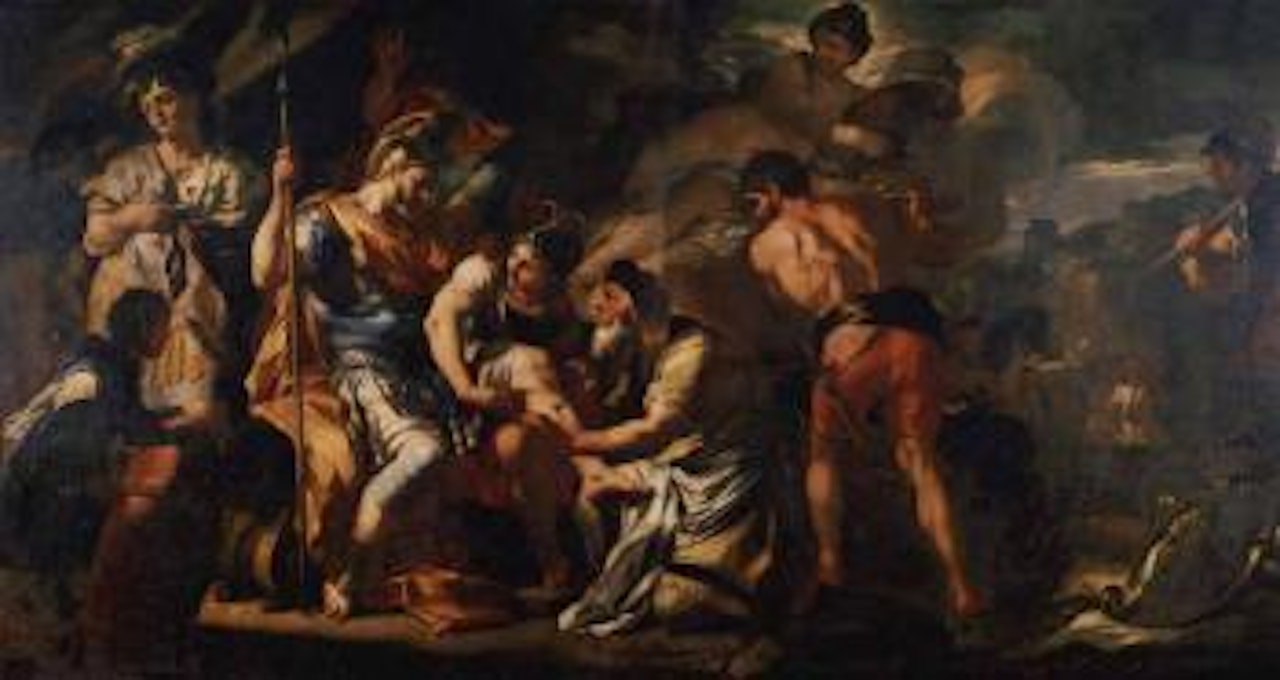 Venus with Iapis curing Aeneas by Francesco Solimena