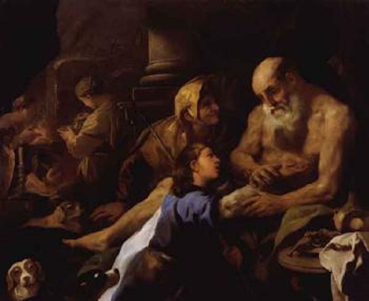 Jacob stealing Esau's birthright by Circle of Luca Giordano